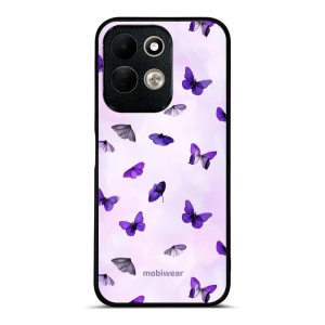 Lesklý kryt na mobil Xiaomi Redmi 17 - Mobiwear Glossy GP77G, fialoví motýlci