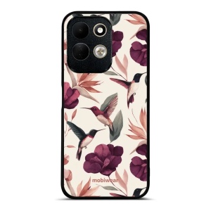 Lesklý kryt na mobil Xiaomi Redmi 17 - Mobiwear Glossy GB07G, kolibříci v květinách