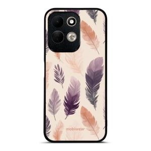 Lesklý kryt na mobil Xiaomi Redmi 17 - Mobiwear Glossy GB08G, akvarelová pírka