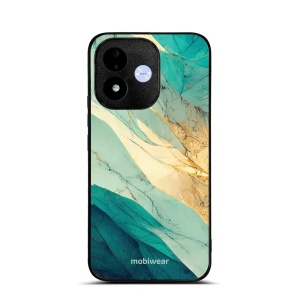 Lesklý kryt na mobil Xiaomi Redmi Note 17 - Mobiwear Glossy G024G, zlatavý a zelenkavý mramor
