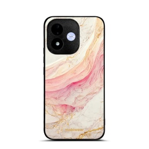 Lesklý kryt na mobil Xiaomi Redmi Note 17 - Mobiwear Glossy G027G, růžový a zlatavý mramor