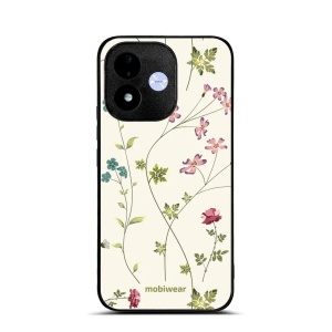 Lesklý kryt na mobil Xiaomi Redmi Note 17 - Mobiwear Glossy G035G, tenké rostlinky s květy