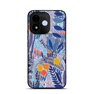 Lesklý kryt na mobil Xiaomi Redmi Note 17 - Mobiwear Glossy G037G, modrá květena