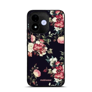 Lesklý kryt na mobil Xiaomi Redmi Note 17 - Mobiwear Glossy G040G, růže na černé