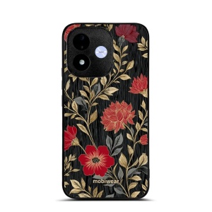 Lesklý kryt na mobil Xiaomi Redmi Note 17 - Mobiwear Glossy G172G, červená kvítka
