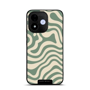 Lesklý kryt na mobil Xiaomi Redmi Note 17 - Mobiwear Glossy GA57G, zelené a béžové zkrouceniny