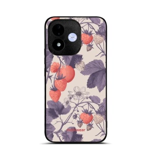 Lesklý kryt na mobil Xiaomi Redmi Note 17 - Mobiwear Glossy GB01G, jahodový herbář