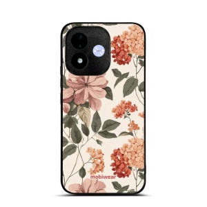 Lesklý kryt na mobil Xiaomi Redmi Note 17 - Mobiwear Glossy GB12G, květiny ve stylu 50. let