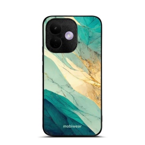 Lesklý kryt na mobil Xiaomi Redmi Note 17 Pro - Mobiwear Glossy G024G, zlatavý a zelenkavý mramor