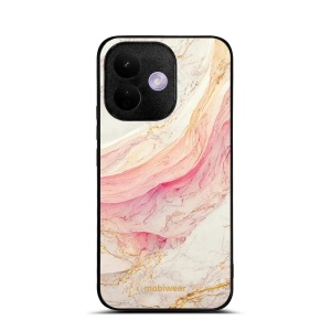 Lesklý kryt na mobil Xiaomi Redmi Note 17 Pro - Mobiwear Glossy G027G, růžový a zlatavý mramor