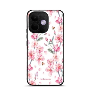Lesklý kryt na mobil Xiaomi Redmi Note 17 Pro - Mobiwear Glossy G033G, růžové květy