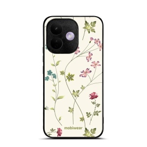 Lesklý kryt na mobil Xiaomi Redmi Note 17 Pro - Mobiwear Glossy G035G, tenké rostlinky s květy