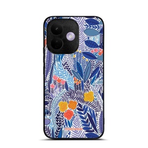 Lesklý kryt na mobil Xiaomi Redmi Note 17 Pro - Mobiwear Glossy G037G, modrá květena