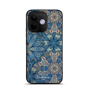 Lesklý kryt na mobil Xiaomi Redmi Note 17 Pro - Mobiwear Glossy G038G, modré mandala květy