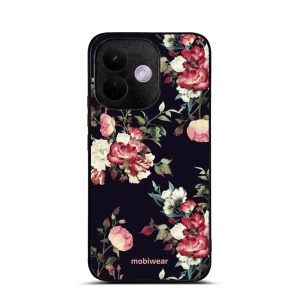 Lesklý kryt na mobil Xiaomi Redmi Note 17 Pro - Mobiwear Glossy G040G, růže na černé