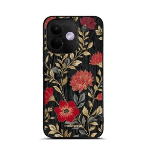 Lesklý kryt na mobil Xiaomi Redmi Note 17 Pro - Mobiwear Glossy G172G, červená kvítka