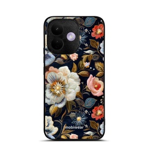Lesklý kryt na mobil Xiaomi Redmi Note 17 Pro - Mobiwear Glossy GB04G, vyšívaná kytice