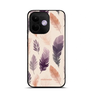 Lesklý kryt na mobil Xiaomi Redmi Note 17 Pro - Mobiwear Glossy GB08G, akvarelová pírka