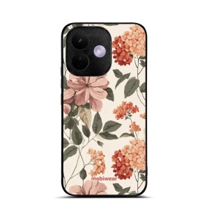 Lesklý kryt na mobil Xiaomi Redmi Note 17 Pro - Mobiwear Glossy GB12G, květiny ve stylu 50. let