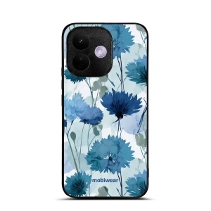 Lesklý kryt na mobil Xiaomi Redmi Note 17 Pro - Mobiwear Glossy GB23G, akvarelové chrpy