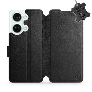 Kožené flip pouzdro Mobiwear - OnePlus Nord 3 5G - Černé