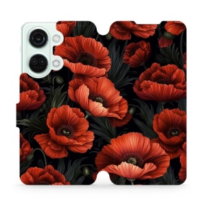 Flipové pouzdro Mobiwear - OnePlus Nord 3 5G - VP45S Temné červené květy