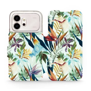Flip pouzdro na mobil Honor 600 - Mobiwear M071P, flóra