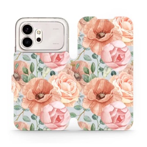 Flip pouzdro na mobil Honor 600 - Mobiwear MP02S, pastelové květy