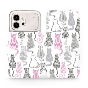 Flip pouzdro na mobil Honor 600 - Mobiwear MX01S, kočičí zádíčka