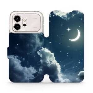 Flip pouzdro na mobil Honor 600 - Mobiwear V145P, noční obloha s měsícem