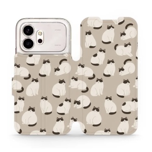 Flip pouzdro na mobil Honor 600 - Mobiwear V160S, kočičáci