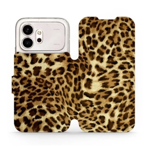 Flip pouzdro na mobil Honor 600 - Mobiwear VA33P, leopardí vzor