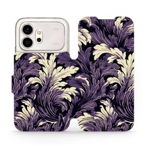 Flip pouzdro na mobil Honor 600 - Mobiwear VA46S, fialové rostliny