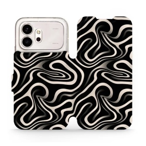 Flip pouzdro na mobil Honor 600 - Mobiwear VA63S, vlnky a linky