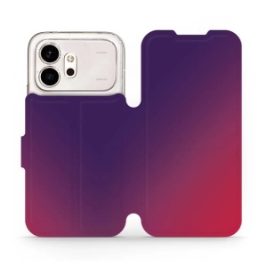 Flip pouzdro na mobil Honor 600 - Mobiwear VP67S, fialový a růžový odstín