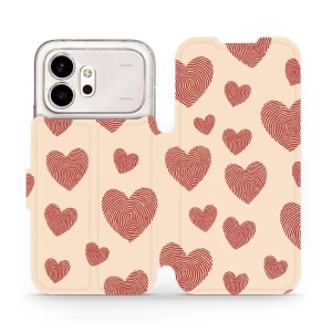 Flip pouzdro na mobil Honor 600 - Mobiwear VP93S, otisk srdce