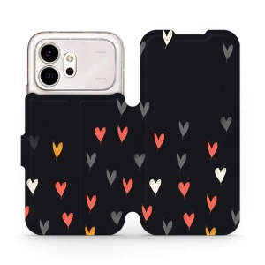 Flip pouzdro na mobil Honor 600 - Mobiwear VP79S, srdíčka