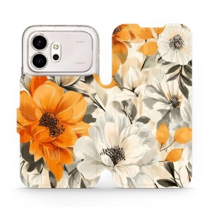 Flip pouzdro na mobil Honor 600 - Mobiwear VP75S, podzimní květy