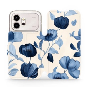 Flip pouzdro na mobil Honor 600 - Mobiwear VP73S, modrá krása květů