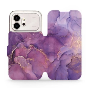 Flip pouzdro na mobil Honor 600 - Mobiwear VP20S, fialový mramor