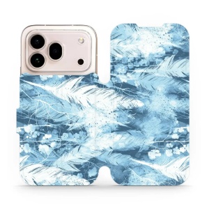 Flip pouzdro na mobil Honor 600 Pro - Mobiwear M058S, světle modrá horizontální pírka