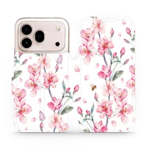 Flip pouzdro na mobil Honor 600 Pro - Mobiwear M124S, růžové květy