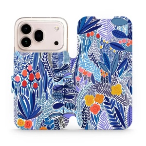 Flip pouzdro na mobil Honor 600 Pro - Mobiwear MP03P, modrá květena