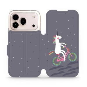 Flip pouzdro na mobil Honor 600 Pro - Mobiwear V024P, jednorožec na kole