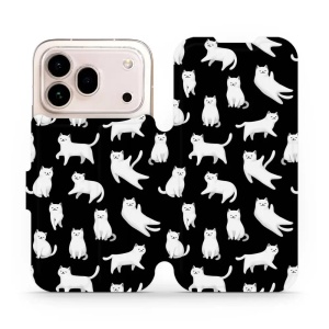 Flip pouzdro na mobil Honor 600 Pro - Mobiwear V163S, bílé kočičky