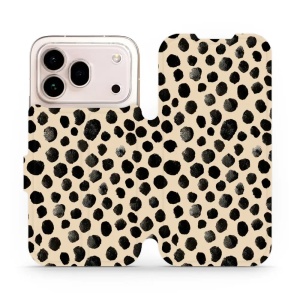 Flip pouzdro na mobil Honor 600 Pro - Mobiwear VA50S, černé puntíky