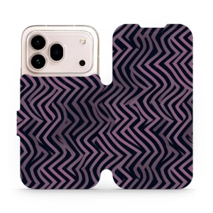 Flip pouzdro na mobil Honor 600 Pro - Mobiwear VA55S, fialové klikyháky