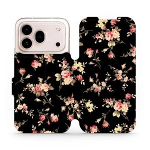 Flip pouzdro na mobil Honor 600 Pro - Mobiwear VD02S, květy na černé