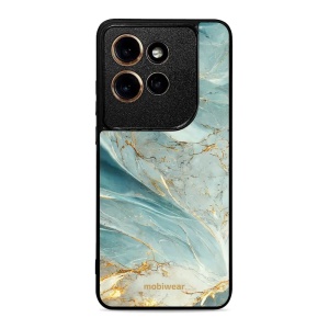 Lesklý kryt na mobil Motorola Edge 60 Neo - Mobiwear Glossy G022G, zelenkavý a zlatavý mramor