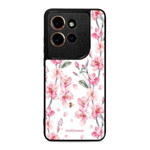 Lesklý kryt na mobil Motorola Edge 60 Neo - Mobiwear Glossy G033G, růžové květy